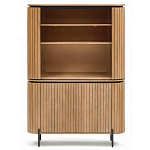 Буфет высокий из дерева манго и металла с открытыми полками и 2-мя дверцами Toinette варинант исполнения - 3 | Loft Concept в Костроме