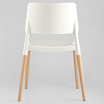 Пластиковый стул на ножках из массива бука Ferret White варинант исполнения - 6 | Loft Concept в Костроме