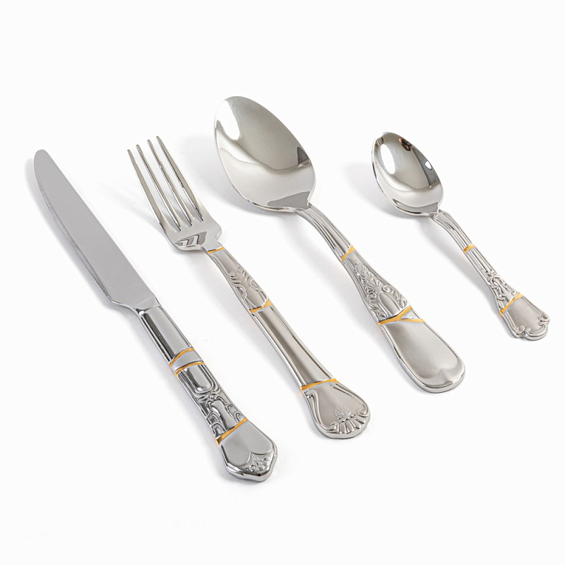 Набор столовых приборов Seletti Cutlery set Сталь Набор столовых приборов Seletti Cutlery set Сталь в Костроме | Loft Concept