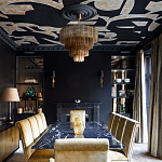 Обои ручная роспись в стиле Арт-деко Symphony Original colourway on Flint silk dupion варинант исполнения - 2 | Loft Concept в Костроме