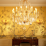 Обои ручная роспись Badminton Deep Rich Gold gilded paper варинант исполнения - 4 | Loft Concept в Костроме