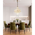 Люстра с декором из мрамора и хрусталя Dione Marble Crystal Chandelier варинант исполнения - 2 | Loft Concept в Костроме