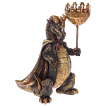 Подсвечник в виде дракона Dragon candlestick Green Gold Brown L or R варинант исполнения - 8 | Loft Concept в Костроме