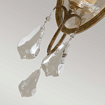 Бра с овальным зеркальным основанием с лампой в виде свечи и хрустальными подвесками Feiss варинант исполнения - 4 | Loft Concept в Костроме