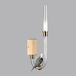 Бра с прозрачной изогнутой трубкой и декоративной фигуркой птицы Ganthea варинант исполнения - 3 | Loft Concept в Костроме