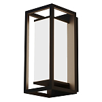 Уличный настенный светильник прямоугольный с чёрной рамкой Высота 35 см Geometric Glow варинант исполнения - 1 | Loft Concept в Костроме