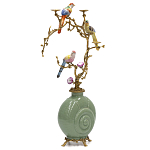 Фарфоровый подсвечник с бронзовым декором Eden Garden варинант исполнения - 2 | Loft Concept в Костроме