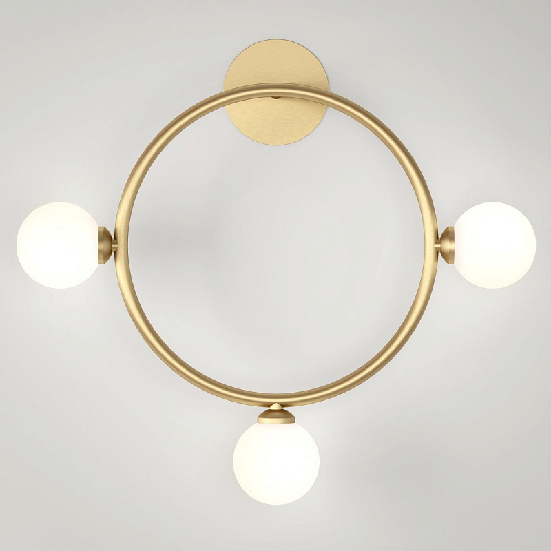 Бра Areti Circle Wall Золотой Белый Бра Areti Circle Wall Золотой Белый в Костроме | Loft Concept
