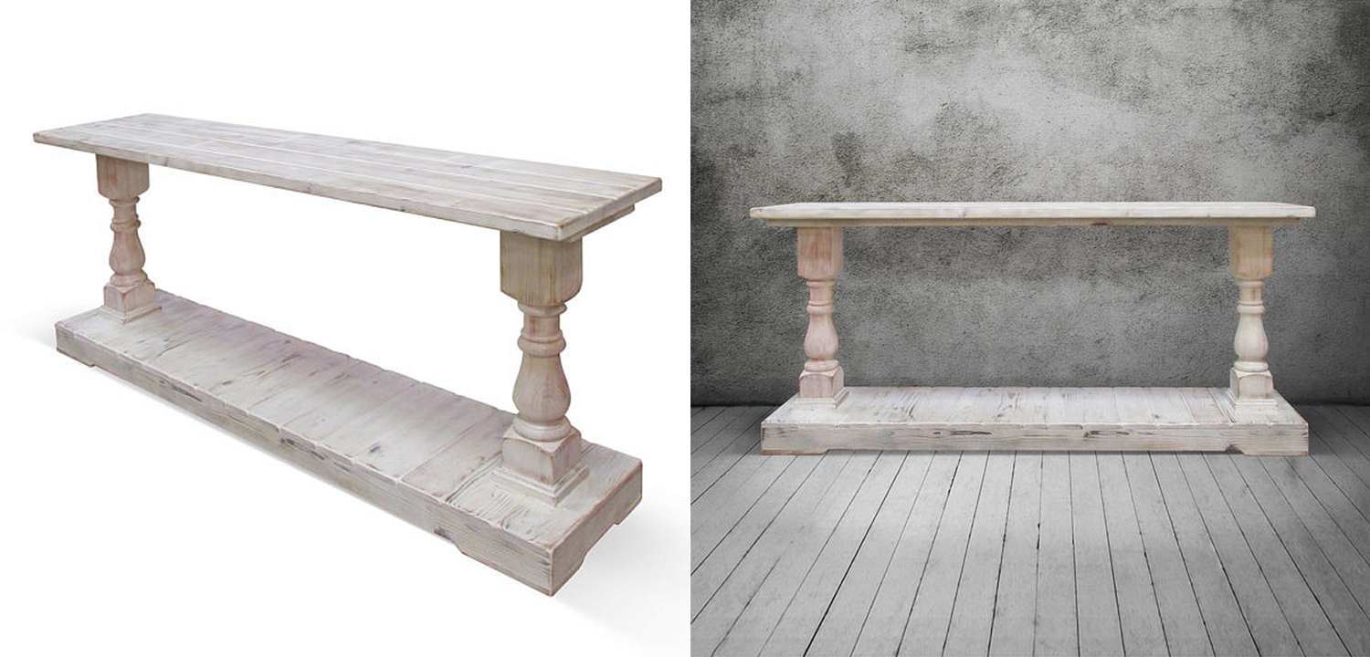 Консоль Oxford Washed Antique White Console Консоль Oxford Washed Antique White Console - Loft-Concept в Костроме