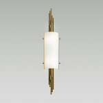 Бра с цилиндрическим белым плафоном на бронзовом основании с вертикальным декором из металлических трубок Sohne варинант исполнения - 2 | Loft Concept в Костроме