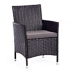 Обеденный комплект из искуственного ротанга Vintara черный варинант исполнения - 7 | Loft Concept в Костроме