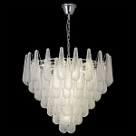 Люстра с подвесками из рифленного стекла в форме капель Textured Glass Chandelier варинант исполнения - 5 | Loft Concept в Костроме