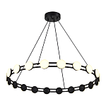 Люстра кольцевая с круглыми светодиодными источниками света Maxine Light варинант исполнения - 4 | Loft Concept в Костроме