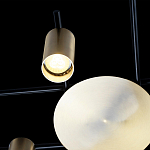 Потолочный светильник с 8-ю цилиндрическими плафонами цвета латунь TRIBES CHANDELIER варинант исполнения - 5 | Loft Concept в Костроме