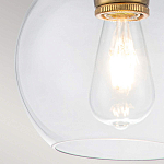 Подвесной светильник латунного цвета с прозрачным стеклянным плафоном Feiss варинант исполнения - 8 | Loft Concept в Костроме