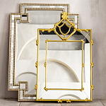 Зеркало прямоугольное Golden Classic Ornament Mirror варинант исполнения - 5 | Loft Concept в Костроме