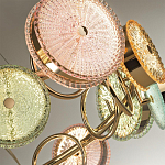 Люстра с плафонами из разноцветного стекла Glass Peonies варинант исполнения - 4 | Loft Concept в Костроме