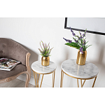 Столик дизайнерский Beige marble варинант исполнения - 3 | Loft Concept в Костроме