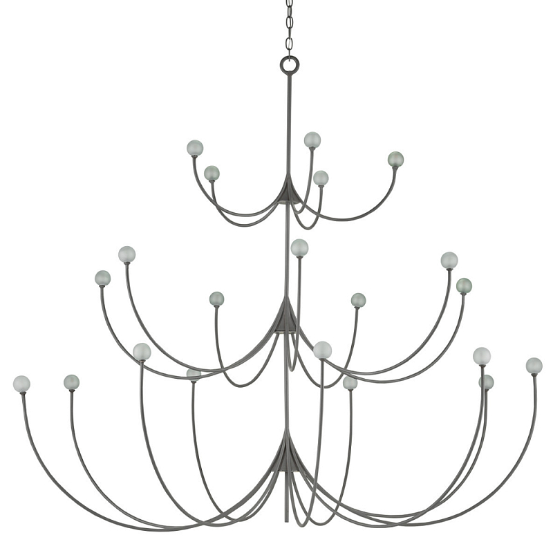 Люстра многоярусная светодиодная Traditional Clean Lines Серый Люстра многоярусная светодиодная Traditional Clean Lines Серый в Костроме | Loft Concept