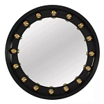 Зеркало черное с круглыми золотыми декоративными элементами Prince of the Church варинант исполнения - 1 | Loft Concept в Костроме