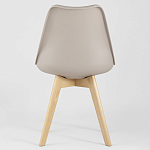 Стул с основой из пластика и мягким сиденьем Arvika Beige варинант исполнения - 4 | Loft Concept в Костроме