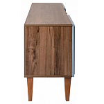 ТВ-тумба серая из массива бука с 2-мя дверками и ящиком Wenge Light варинант исполнения - 3 | Loft Concept в Костроме