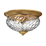 Потолочный светильник цвета латунь с прозрачным рифленым плафоном в форме чаши Hinkley варинант исполнения - 1 | Loft Concept в Костроме