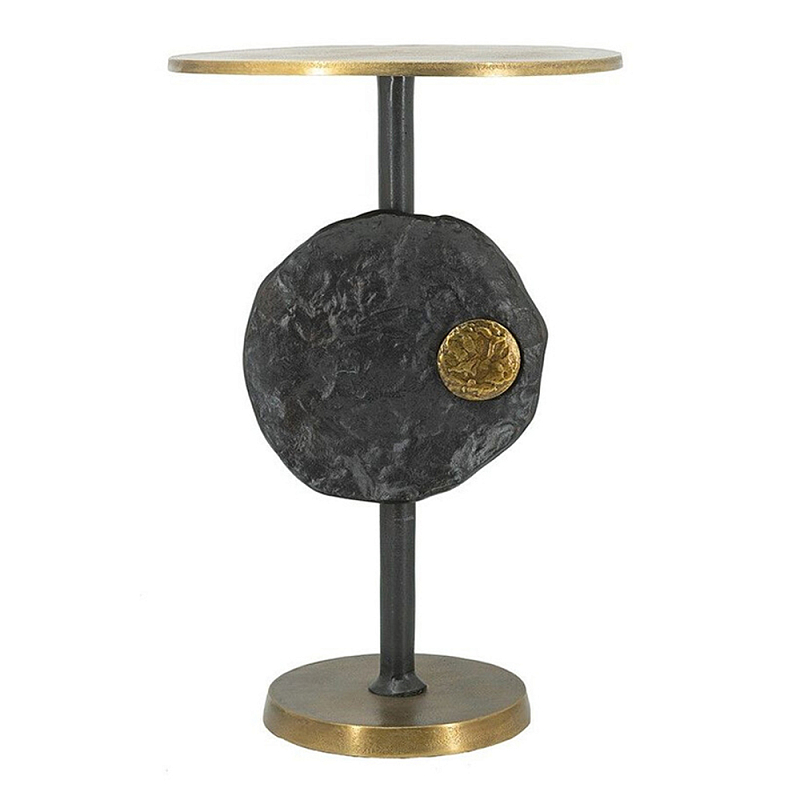Столик приставной с абстрактным основанием и акцентом в виде золотистого диска Heavenly Space  в Костроме | Loft Concept 