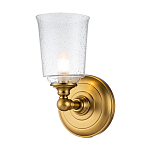 Бра для ванных комнат с прозрачным плафоном из стекла с пузырьками на основании цвета латунь Feiss варинант исполнения - 1 | Loft Concept в Костроме