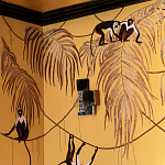 Обои с вышивкой ручной работы Étienne Original colourway on wool sateen варинант исполнения - 6 | Loft Concept в Костроме