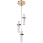Подвесной светильник золото Trio Odile Acrylic Tube Hanging Lamp Gold варинант исполнения - 3 | Loft Concept в Костроме