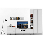 Полка навесная белая открытая Strict Lines  варинант исполнения - 6 | Loft Concept в Костроме