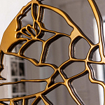 Зеркало кругле в декоративной раме золотого цвета Golden Ratio варинант исполнения - 2 | Loft Concept в Костроме