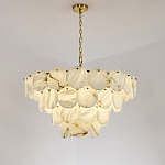 Люстра подвесная четырехъярусная с подвесками в форме дисков Cryptocrystalline Stone варинант исполнения - 7 | Loft Concept в Костроме