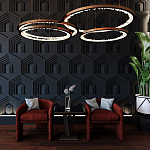 Гипсовая 3D Панель HEXAGON TEMPLE варинант исполнения - 1 | Loft Concept в Костроме