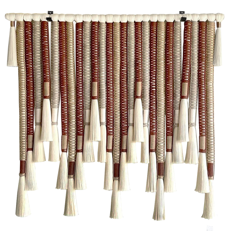Декор настенный в Эко стиле с кисточками wall panel Thread brushes Коричневый Бежевый в Костроме | Loft Concept 