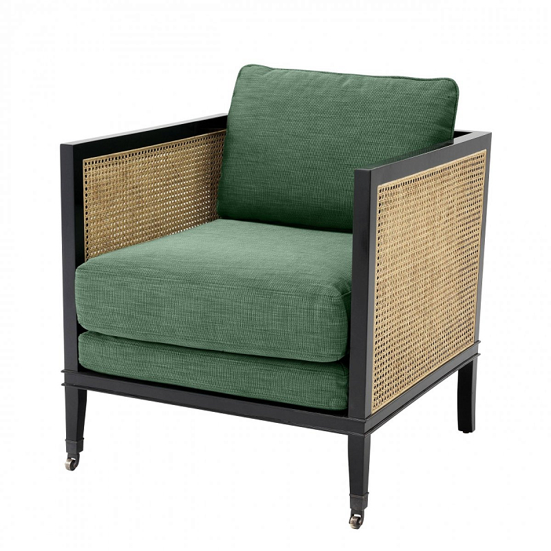 Кресло Eichholtz Chair Lauriston Зеленый Черный Кресло Eichholtz Chair Lauriston Зеленый Черный в Костроме | Loft Concept
