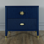 Тумба прикроватная с двумя ящиками Elsa Dreams Blue варинант исполнения - 5 | Loft Concept в Костроме