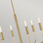 Люстра с 6-ю лампами на тонких изогнутых рожках в современном стиле Feiss варинант исполнения - 6 | Loft Concept в Костроме