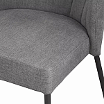 Стул серый с широкой закругленной спинкой Chair Gray Attractive варинант исполнения - 7 | Loft Concept в Костроме