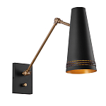 Бра черного цвета с конусным металлическим плафоном Alora варинант исполнения - 1 | Loft Concept в Костроме