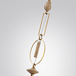 Подвесной светильник со стеклянным плафоном и декоративной вставкой из текстурного камня Tectona  варинант исполнения - 6 | Loft Concept в Костроме