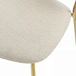 Стул барный широкой полукруглой спинкой на золотистых ножках Chair Smooth Shapes варинант исполнения - 6 | Loft Concept в Костроме