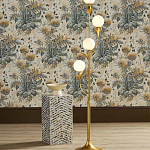 Торшер с золотым каркасом в виде стебля с листьями Inspired by Nature варинант исполнения - 4 | Loft Concept в Костроме