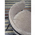 Стул полукруглый с каркасом из металла и мягким сиденьем и спинкой Soft Chenille варинант исполнения - 7 | Loft Concept в Костроме