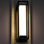 Уличный настенный светильник прямоугольный с чёрной рамкой Geometric Glow варинант исполнения - 2 | Loft Concept в Костроме