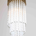 Подвесной светильник с прозрачными стеклянными подвесками и металлическим основанием Nembus варинант исполнения - 3 | Loft Concept в Костроме