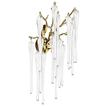 Бра с бронзовыми акцентами и прозрачными стеклянными каплями Droplet Bra варинант исполнения - 1 | Loft Concept в Костроме