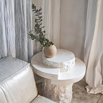 Дизайнерский журнальный стол цилиндрической формы фактурный Mylepen варинант исполнения - 3 | Loft Concept в Костроме