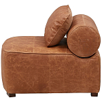 Кожаное модульное кресло коричневое без подлокотников с подушкой Coul Leather Modular Armchair варинант исполнения - 3 | Loft Concept в Костроме